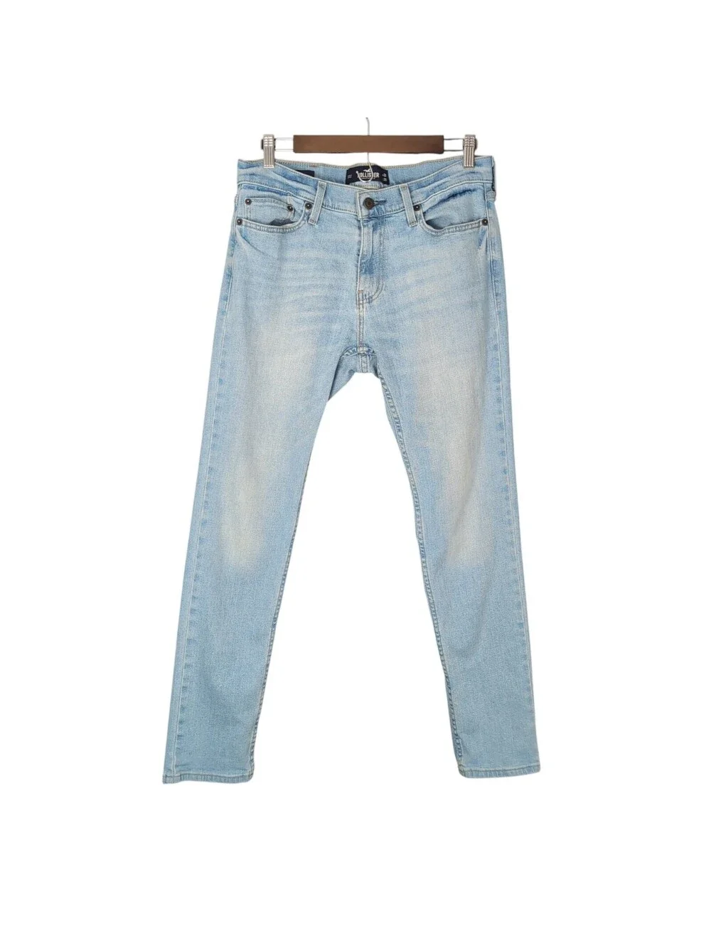 Hollister Skinny Fit Jeans 30x30 Light Wash Faded Blue Denim Everyday